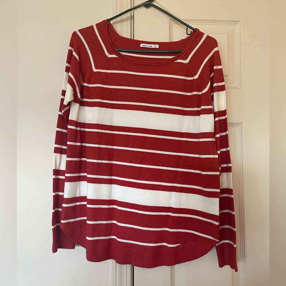 Pink Clover long sleeve sweater